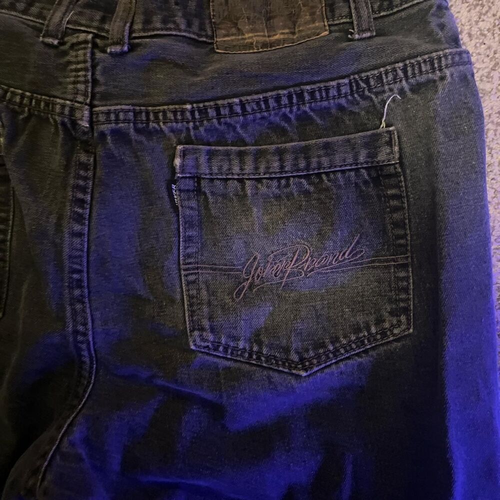 Joker Unbranded Men's Black and Blue Jeans